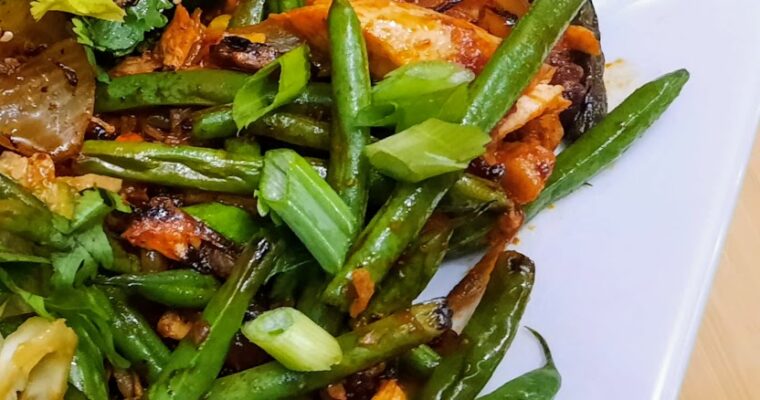 Gochujang Chicken with Green Beans and Corn