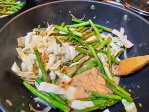 miso cabbage asparagus