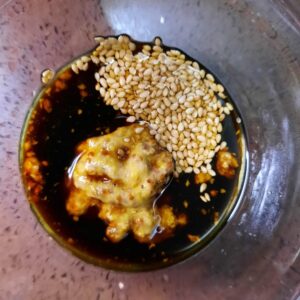 Shabu shabu sesame mustard sauce