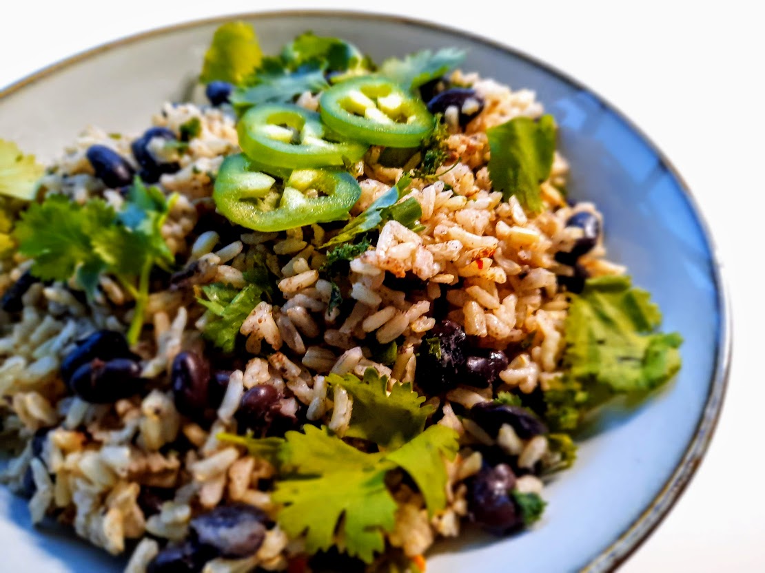 Cinnamon Cilantro Black Bean Rice